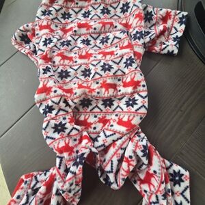 Red and White Reindeer Patterned Blanket